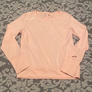 BROOKS Peach Long Sleeve Cutout Iop